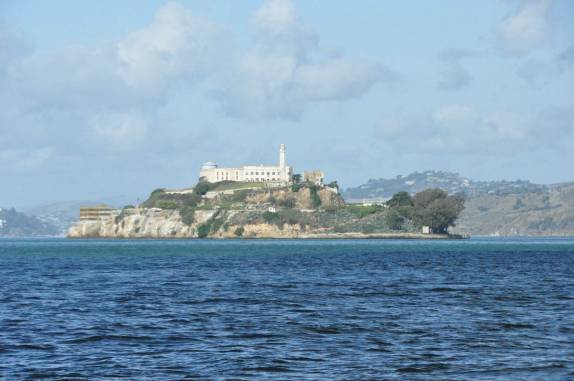 A famosa prisão de Alcatraz, na baía de San Francisco, na Califórnia, nos Estados Unidos